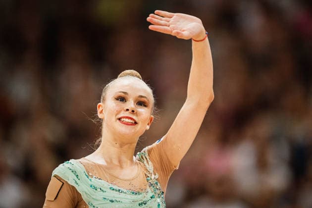 Die Finals 2026 - Rhythmische Sportgymnastik, 26.07.2026 Viktoria Steinfeld - TSV Schmiden 1902 e.V. (Band); Die Finals 2026 - Rhythmische Sportgymnastik am 26.07.2026 in der ZAG-Arena, Hannover *** The 2026 Rhythmic Gymnastics Finals, July 26, 2026 Viktoria Steinfeld TSV Schmiden 1902 e.V. Ribbon The 2026 Rhythmic Gymnastics Finals on July 26, 2026, at the ZAG Arena, Hanover Copyright: xBEAUTIFULxSPORTS Tonhäuserx