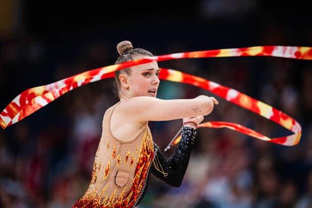 Die Finals 2026 - Rhythmische Sportgymnastik, 26.07.2026 Margarita Kolosov - SG Potsdam Abt. RSG (Band); Die Finals 2026 - Rhythmische Sportgymnastik am 26.07.2026 in der ZAG-Arena, Hannover *** The 2026 Rhythmic Gymnastics Finals, July 26, 2026, Margarita Kolosov, SG Potsdam, Rhythmic Gymnastics Ribbon Division. The 2026 Rhythmic Gymnastics Finals on July 26, 2026, at the ZAG Arena in Hanover Copyright: xBEAUTIFULxSPORTS Tonhäuserx