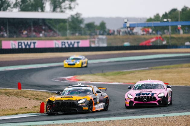 ADAC GT4 Germany, 5. + 6. Rennen Oschersleben 2026 26 Mercedes-AMG GT4, PROsport Racing: Marek Böckmann, Roman Fellner-Feldegg, 08 Mercedes-AMG GT4, Mücke Motorsport: Alex Connor, Marius Schmid - picture by Gruppe C Photography Oschersleben Oschersleben Sachsen-Anhalt Germany Copyright: xGruppexCxPhotographyx