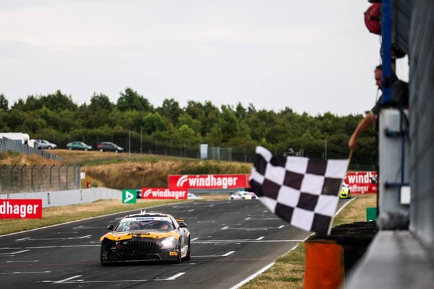 ADAC GT4 Germany, 5. + 6. Rennen Oschersleben 2026 26 Mercedes-AMG GT4, PROsport Racing: Marek Böckmann, Roman Fellner-Feldegg - picture by Gruppe C Photography Oschersleben Oschersleben Sachsen-Anhalt Germany Copyright: xGruppexCxPhotographyx