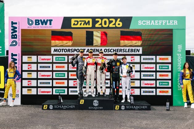 ADAC GT4 Germany, 5. + 6. Rennen Oschersleben 2026 87 Toyota GR Supra GT4 EVO2, CRT Lucas Cartelle, Hudson Schwartz, 04 Aston Martin Vantage AMR GT4 Evo, EastSide Motorsport: Jan Philipp Springob, Philipp Gogollok - picture by Gruppe C Photography Oschersleben Oschersleben Sachsen-Anhalt Germany Copyright: xGruppexCxPhotographyx