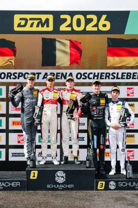 ADAC GT4 Germany, 5. + 6. Rennen Oschersleben 2026 87 Toyota GR Supra GT4 EVO2, CRT Lucas Cartelle, Hudson Schwartz, 04 Aston Martin Vantage AMR GT4 Evo, EastSide Motorsport: Jan Philipp Springob, Philipp Gogollok - picture by Gruppe C Photography Oschersleben Oschersleben Sachsen-Anhalt Germany Copyright: xGruppexCxPhotographyx
