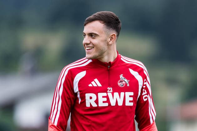 ST. JOHANN IN TIROL, AUSTRIA - JULY 26: Paul Okon-Engstler (1. FC Koeln, 23) during a training session at trainings camp in Kitzbuehel of season 2026 27 at Koasastadion on July 26, 2026 in St. Johann in Tirol, Austria. Austria Copyright: xSteffiexWunderlx