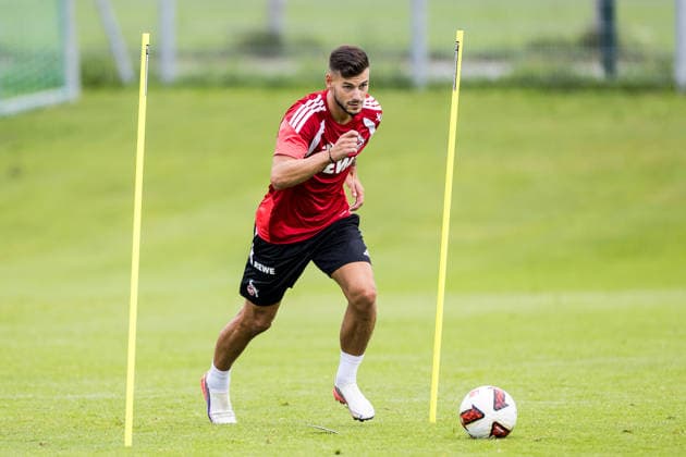ST. JOHANN IN TIROL, AUSTRIA - JULY 26: Tom Krauss (Krauß, 1. FC Koeln, 5) controls the ball during a training session at trainings camp in Kitzbuehel of season 2026 27 at Koasastadion on July 26, 2026 in St. Johann in Tirol, Austria. Austria Copyright: xSteffiexWunderlx