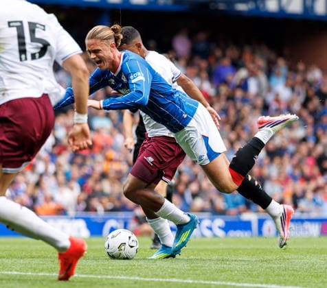 26.07.2026 Rangers v West Ham: Thelo Aasgaard of Rangers fouled  Copyright: xWilliexVassx NINTCHDBPICT001097744910
