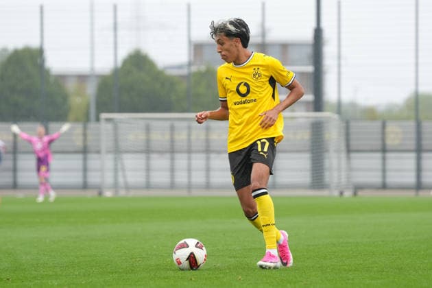 Sonntag, 26.07.2026 Saison 2026 2027 Testspiel, Freundschaftsspiel im BVB Fußballpark Hohenbuschei, Dortmund, Germany. BV Borussia Dortmund U23 - Jong FC Utrecht. Fadi Zarqelain (BVB) *** Sunday, July 26, 2026 2026–2027 Season Preseason Match, Friendly Match at BVB Fußballpark Hohenbuschei, Dortmund, Germany BV Borussia Dortmund U23 vs. Jong FC Utrecht Fadi Zarqelain BVB