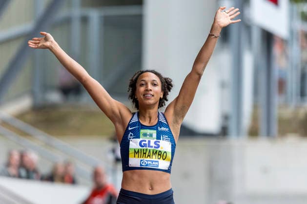 Deutsche Leichtathletik-Meisterschaften; Bochum-Wattenscheid, 26.07.2026 Malaika Mihambo (LG Kurpfalz) im Weitsprung-Finale der Frauen; Deutsche Leichtathletik-Meisterschaften am 26.07.2026 im Lorheide-Stadion, Bochum-Wattenscheid (Nordrhein-Westfalen). *** German Track and Field Championships, Bochum Wattenscheid, July 26, 2026: Malaika Mihambo of LG Kurpfalz in the women’s long jump final at the German Track and Field Championships on July 26, 2026, at Lorheide Stadium, Bochum-Wattenscheid, North Rhine-Westphalia Copyright: xBEAUTIFULxSPORTS AxelxKohringx