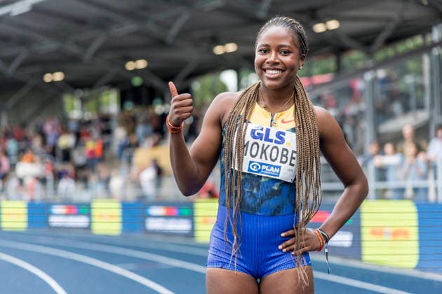 Deutsche Leichtathletik-Meisterschaften; Bochum-Wattenscheid, 26.07.2026 Judith Bilepo Mokobe (USC Mainz) gewinnt überraschend den Titel über 200m; Deutsche Leichtathletik-Meisterschaften am 26.07.2026 im Lorheide-Stadion, Bochum-Wattenscheid (Nordrhein-Westfalen). *** German Track and Field Championships, Bochum Wattenscheid, July 26, 2026: Judith Bilepo Mokobe of USC Mainz wins the 200-meter title in a surprise victory at the German Track and Field Championships on July 26, 2026, at Lorheide Stadium, Bochum-Wattenscheid, North Rhine-Westphalia Copyright: xBEAUTIFULxSPORTS AxelxKohringx