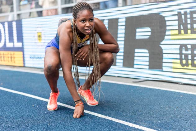 Deutsche Leichtathletik-Meisterschaften; Bochum-Wattenscheid, 26.07.2026 Judith Bilepo Mokobe (USC Mainz) gewinnt überraschend den Titel über 200m; Deutsche Leichtathletik-Meisterschaften am 26.07.2026 im Lorheide-Stadion, Bochum-Wattenscheid (Nordrhein-Westfalen). *** German Track and Field Championships, Bochum Wattenscheid, July 26, 2026: Judith Bilepo Mokobe of USC Mainz wins the 200-meter title in a surprise victory at the German Track and Field Championships on July 26, 2026, at Lorheide Stadium, Bochum-Wattenscheid, North Rhine-Westphalia Copyright: xBEAUTIFULxSPORTS AxelxKohringx