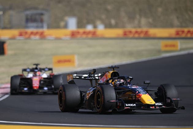July 26, 2026, Budapest, Budapest, Hungary: Max Verstappen of Red Bull and Charles Leclerc of Ferrari on track at the Hungaroring circuit during the 2026 Hungarian Grand Prix in Budapest, Hungary on 25 July 2026. Budapest Hungary - ZUMAs291 20260726_zip_s291_020 Copyright: xBalintxSzentgallayx