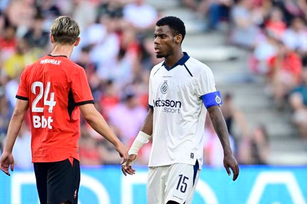 Stade Rennais vs Club Brugge - friendly match RENNES, FRANCE - July 25 :Onyedika Nwadike Raphael midfielder of Club Brugge pictured during a friendly match between Stade Rennais and Club Brugge on July 25, 2026 in Rennes, France, 25 07 2026 Rennes France  Copyright: xJanxDexMeuleneirx
