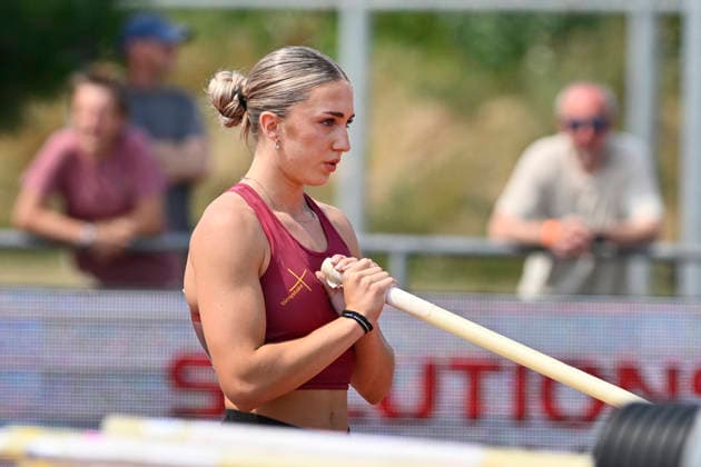 Mistrovstvi CR v atletice, 26. cervence 2026, Plzen. Ve skoku o tyci zvitezila Nicole Krutilova. (CTKxPhoto MiroslavxChaloupka) CTKPhotoP2026072604400  CTKPhotoP2026072604400