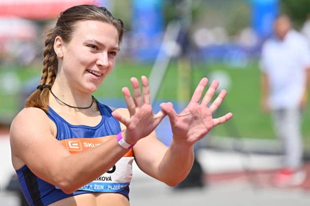 Mistrovstvi CR v atletice, 26. cervence 2026, Plzen. Beh 400 m zeny, vitezka Barbora Malikova TJ Sokol Opava. (CTKxPhoto MiroslavxChaloupka) CTKPhotoP2026072604444  CTKPhotoP2026072604444