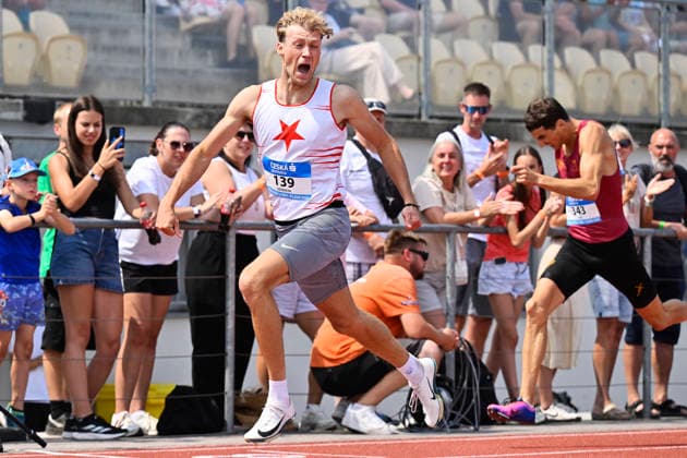 Mistrovstvi CR v atletice, 26. cervence 2026, Plzen. Muzi 400 m vitez Ondrej Horacek ASK Slavia Praha. (CTKxPhoto MiroslavxChaloupka) CTKPhotoP2026072604468  CTKPhotoP2026072604468