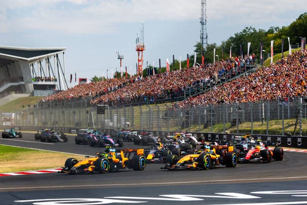 Formula 1 AWS Hungarian Grand Prix 2026 Cedric Marcadier OVERTAKE MAXPPP - Budapest 26 07 2026 start at the Formula 1 AWS Hungarian Grand Prix 2026, the 11th round of the 2026 FIA Formula 1 World Championship, WM, Weltmeisterschaft at the Hungaroring in Budapest, Hungary, from 23 to 26 July 2026 Budapest Hungaroring Hungary  Copyright: xOVERTAKE MAXPPPxCedricxMarcadierx OVT202607263285 OVT202607263285