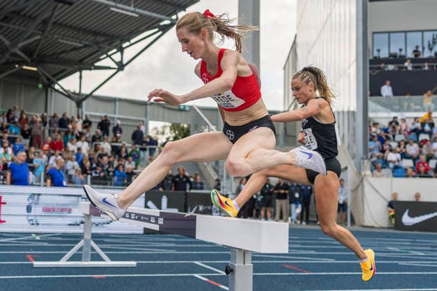 Deutsche Leichtathletik-Meisterschaften; Bochum-Wattenscheid, 26.07.2026 Linda Wrede (TSV Bayer o4 Leverkusen), 3000m Hindernis; Deutsche Leichtathletik-Meisterschaften am 26.07.2026 im Lorheide-Stadion, Bochum-Wattenscheid (Nordrhein-Westfalen). *** German Track and Field Championships, Bochum Wattenscheid, July 26, 2026; Linda Wrede, TSV Bayer 04 Leverkusen, 3,000-meter steeplechase; German Track and Field Championships on July 26, 2026, at Lorheide Stadium, Bochum-Wattenscheid, North Rhine-Westphalia Copyright: xBEAUTIFULxSPORTS AxelxKohringx