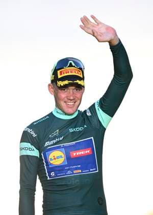 Tour de France 2026 Stage 21 PARIS CHAMPS-ELYSEES, FRANCE - JULY 26 : Pedersen Mads (DEN) of Lidl - Trek pictured with the green jersey during the podium ceremony of stage 21 of the 113rd edition of Tour de France an UCI World Tour 2.UWT cycling road race stage for Men Elite of 130 km with start in Thoiry and finish in Paris Champs-Elysees on July 26, 2026 in Paris Champs-Elysees, France, 26 07 2026 Paris Champs-Elysees France  Copyright: xGvgx