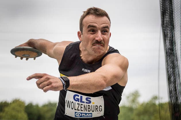 Deutsche Leichtathletik-Meisterschaften; Bochum-Wattenscheid, 26.07.2026 William Wolzenburg (Hannover 96), Diskuswurf; Deutsche Leichtathletik-Meisterschaften am 26.07.2026 im Lorheide-Stadion, Bochum-Wattenscheid (Nordrhein-Westfalen). *** German Track and Field Championships, Bochum-Wattenscheid, July 26, 2026; William Wolzenburg, Hannover 96, discus throw; German Track and Field Championships on July 26, 2026, at Lorheide Stadium, Bochum-Wattenscheid, North Rhine-Westphalia Copyright: xBEAUTIFULxSPORTS AxelxKohringx
