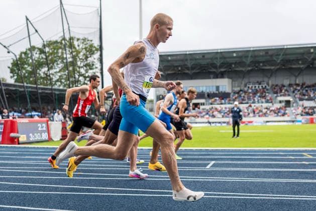 Deutsche Leichtathletik-Meisterschaften; Bochum-Wattenscheid, 26.07.2026 Robert Farken (SG Motor Gohlis-Nord Leipzig), 1500m Finale; Deutsche Leichtathletik-Meisterschaften am 26.07.2026 im Lorheide-Stadion, Bochum-Wattenscheid (Nordrhein-Westfalen). *** German Track and Field Championships, Bochum Wattenscheid, July 26, 2026; Robert Farken, SG Motor Gohlis Nord Leipzig, 1,500-meter final at the German Track and Field Championships on July 26, 2026, at Lorheide Stadium, Bochum-Wattenscheid, North Rhine-Westphalia Copyright: xBEAUTIFULxSPORTS AxelxKohringx