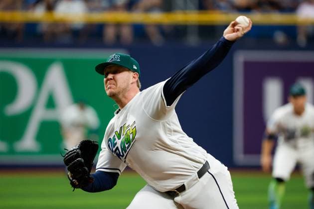 July 26, 2026, St. Petersburg, Florida, USA: Tampa Bay Rays pitcher Garrett Cleavinger (60) pitches to Cleveland Guardians outfielder David Fry (6) during the eighth inning at Tropicana Field on Sunday, July 26, 2026, in St. Petersburg. St. Petersburg USA - ZUMAs70_ 0862718348st Copyright: xJeffereexWoox