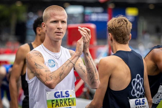 Deutsche Leichtathletik-Meisterschaften; Bochum-Wattenscheid, 26.07.2026 Deutscher Meister über 1500m: Robert Farken (SG Motor Gohlis-Nord Leipzig); Deutsche Leichtathletik-Meisterschaften am 26.07.2026 im Lorheide-Stadion, Bochum-Wattenscheid (Nordrhein-Westfalen). *** German Track and Field Championships, Bochum Wattenscheid, July 26, 2026; German 1,500-meter Champion: Robert Farken, SG Motor Gohlis Nord Leipzig; German Track and Field Championships on July 26, 2026, at Lorheide Stadium, Bochum-Wattenscheid, North Rhine-Westphalia Copyright: xBEAUTIFULxSPORTS LeahxKohringx
