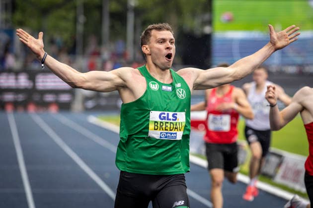 Deutsche Leichtathletik-Meisterschaften; Bochum-Wattenscheid, 26.07.2026 Deutscher Meister über 400m: Jean Paul Bredau (VfL Wolfsburg); Deutsche Leichtathletik-Meisterschaften am 26.07.2026 im Lorheide-Stadion, Bochum-Wattenscheid (Nordrhein-Westfalen). *** German Track and Field Championships, Bochum Wattenscheid, July 26, 2026; German 400-meter Champion: Jean Paul Bredau, VfL Wolfsburg; German Track and Field Championships on July 26, 2026, at Lorheide Stadium, Bochum-Wattenscheid, North Rhine-Westphalia Copyright: xBEAUTIFULxSPORTS LeahxKohringx