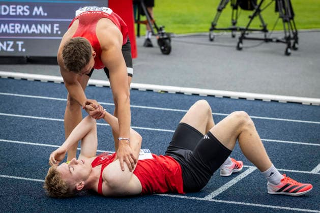 Deutsche Leichtathletik-Meisterschaften; Bochum-Wattenscheid, 26.07.2026 Silber und EM Norm über 400m für Thorben Finke (SV Sigiltra Sögel); Deutsche Leichtathletik-Meisterschaften am 26.07.2026 im Lorheide-Stadion, Bochum-Wattenscheid (Nordrhein-Westfalen). *** German Track and Field Championships, Bochum Wattenscheid, July 26, 2026: Silver medal and European Championship qualifying time in the 400m for Thorben Finke of SV Sigiltra Sögel at the German Track and Field Championships on July 26, 2026, at Lorheide Stadium, Bochum-Wattenscheid, North Rhine-Westphalia Copyright: xBEAUTIFULxSPORTS LeahxKohringx