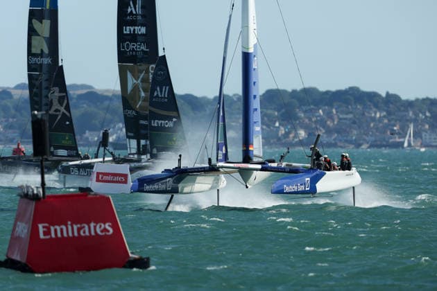 RECORD DATE NOT STATED 26th July 2026; Southsea Common, Portsmouth, Hampshire, England; Emirates Sail Great Britain Grand Prix, Day Two; Germany SailGP Team presented by Deutsche Bank in action HenningxvonxJagow