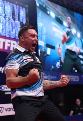 World Matchplay Darts 2026 FINAL Gerwyn Price during the World Matchplay Darts Final at Winter Gardens, Blackpool, UK on 26 July 2026. Blackpool Winter Gardens UK Editorial use only , Copyright: xChrisxSargeantx PSI-24532-0140