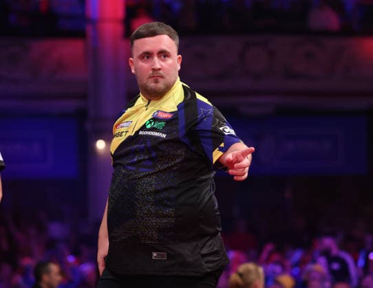 World Matchplay Darts 2026 FINAL Luke Littler during the World Matchplay Darts Final at Winter Gardens, Blackpool, UK on 26 July 2026. Blackpool Winter Gardens UK Editorial use only , Copyright: xChrisxSargeantx PSI-24532-0149