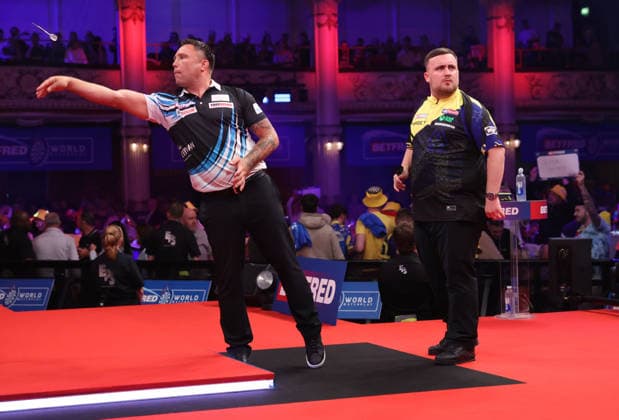 World Matchplay Darts 2026 FINAL Gerwyn Price during the World Matchplay Darts Final at Winter Gardens, Blackpool, UK on 26 July 2026. Blackpool Winter Gardens UK Editorial use only , Copyright: xChrisxSargeantx PSI-24532-0155