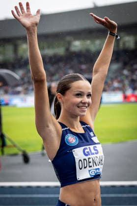 Deutsche Leichtathletik-Meisterschaften; Bochum-Wattenscheid, 26.07.2026 Hannah Odendahl (Sportclub Krefeld 1905) im 800m Finale; Deutsche Leichtathletik-Meisterschaften am 26.07.2026 im Lorheide-Stadion, Bochum-Wattenscheid (Nordrhein-Westfalen). *** German Track and Field Championships, Bochum Wattenscheid, July 26, 2026: Hannah Odendahl of Sportclub Krefeld 1905 in the 800m final at the German Track and Field Championships on July 26, 2026, at Lorheide Stadium, Bochum-Wattenscheid, North Rhine-Westphalia Copyright: xBEAUTIFULxSPORTS LeahxKohringx