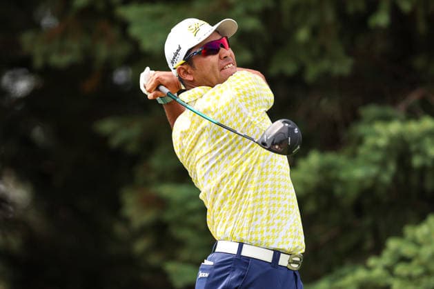 Hideki Matsuyama of Japan hits his tee shot on the second tee during the final round of the 2026 3M Open at TPC Twin Cities on July 26, 2026 in Blaine, Minnesota. CSM Blaine USA - ZUMAc04_ 20260726_zma_c04_025 Copyright: xStevenxGarciax