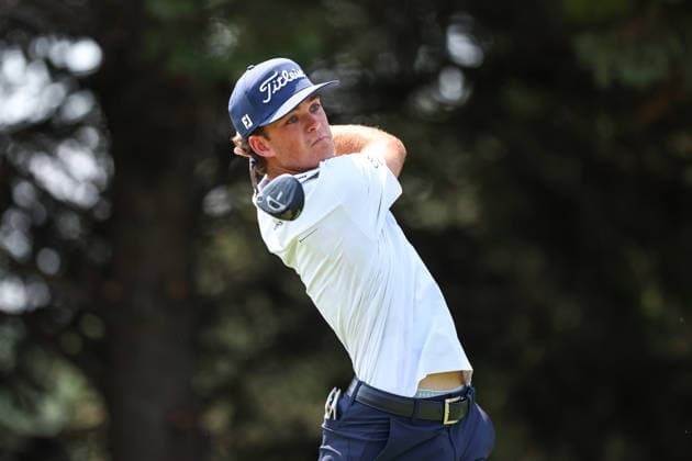 Jackson Koivun of the United States hits his tee shot on the second tee during the final round of the 2026 3M Open at TPC Twin Cities on July 26, 2026 in Blaine, Minnesota. CSM Golf 2026: PGA, Golf Herren 3M Open: Final Round  - ZUMAc04_ 20260726_zma_c04_045 Copyright: xStevenxGarciax