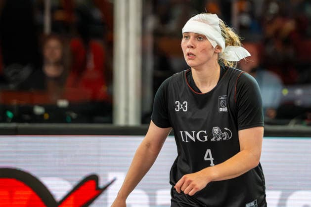 SVD 49 Dortmund (orange) gegen Wedel (schwarz) - Finale Frauen - 3x3 Basketball - Die Finals 2026 (26.07.2026, Neues Rathaus (Hannover, GER), *** SVD 49 Dortmund (orange) vs. Wedel (black) Women s 3x3 Basketball Final, The Finals 2026, July 26, 2026, New City Hall, Hanover, GER, Copyright: xJanxGuentherx