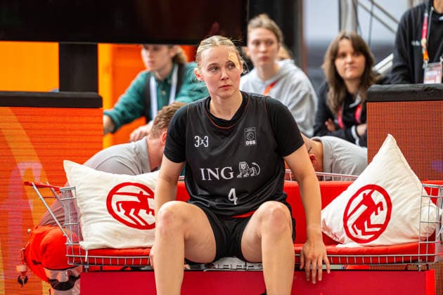 SVD 49 Dortmund (orange) gegen Wedel (schwarz) - Finale Frauen - 3x3 Basketball - Die Finals 2026 (26.07.2026, Neues Rathaus (Hannover, GER), *** SVD 49 Dortmund (orange) vs. Wedel (black) Women s 3x3 Basketball Final, The Finals 2026, July 26, 2026, New City Hall, Hanover, GER, Copyright: xJanxGuentherx