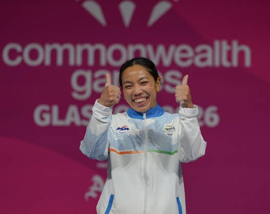 Commonwealth Games Glasgow 2026 - Weightlifting Mirabai Chanu Saikhom of India wins the gold medal in the women s 48kg weightlifting event at the SEC Armadillo in Glasgow, Scotland, United Kingdom. Glasgow Scotland United Kingdom  Copyright: xRanjithxKumarx originalFilename:kumar-commonwe260726_npUiH.jpg