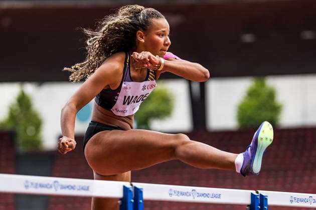 Swiss Athletics Championships, 26.07.2026 ZURICH, SWITZERLAND - JULY 26: Linda Fatou Wade (LC Therwil) competes in the 100 m hurdles at the Swiss Athletics Championships on July 26, 2026 in Zurich, Switzerland. *** Swiss Athletics Championships, July 26, 2026, Zurich, Switzerland Linda Fatou Wade of LC Therwil competes in the 100-meter hurdles at the Swiss Athletics Championships on July 26, 2026, in Zurich, Switzerland Copyright: xBEAUTIFULxSPORTS UlfxSchillerx