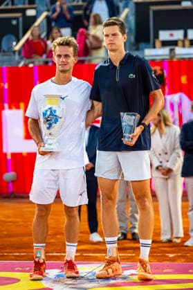 July 26, 2026, Cascais, Lisbon, Portugal: Alexander Blockx and Luca Van Assche in the podium of the Millennium Estoril Open at the Estoril Tennis Club on july 26, 2026 in Estoril, Cascais, Portugal. Cascais Portugal - ZUMAr200 20260726_zsp_r200_061 Copyright: xNunoxReisinhox