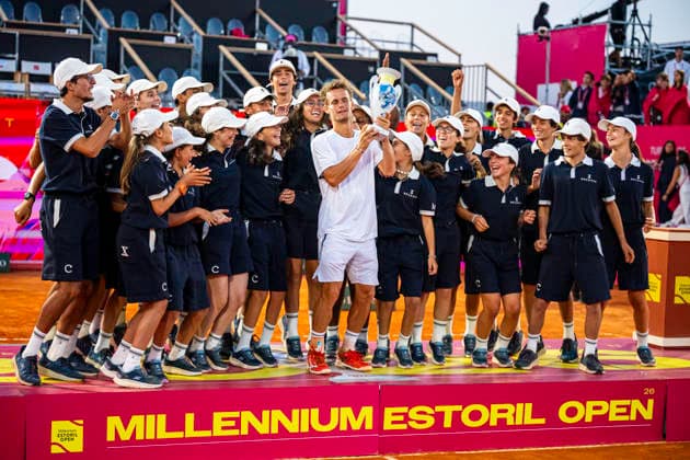 July 26, 2026, Cascais, Lisbon, Portugal: Luca Van Assche after winning the final of the Millennium Estoril Open at the Estoril Tennis Club on july 26, 2026 in Estoril, Cascais, Portugal. Cascais Portugal - ZUMAr200 20260726_zsp_r200_065 Copyright: xNunoxReisinhox