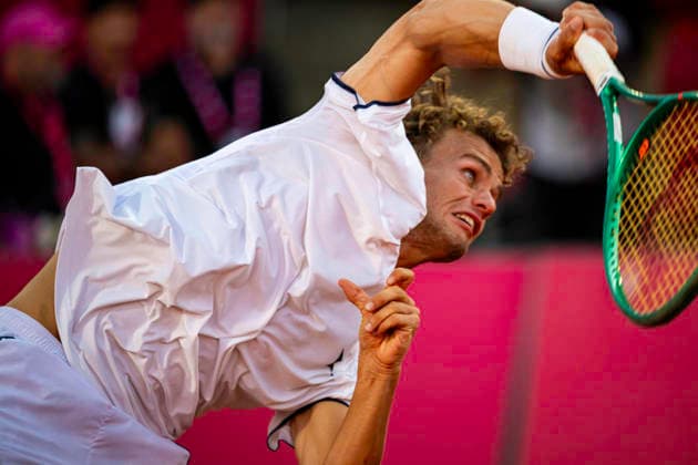 July 26, 2026, Cascais, Lisbon, Portugal: Luca Van Assche during the final of the Millennium Estoril Open at the Estoril Tennis Club on july 26, 2026 in Estoril, Cascais, Portugal. Tennis 2026: Millennium Estoril Open - Luca Van Assche 2 Vs 1 Alexander Blockx  - ZUMAr200 20260726_zsp_r200_079 Copyright: xNunoxReisinhox