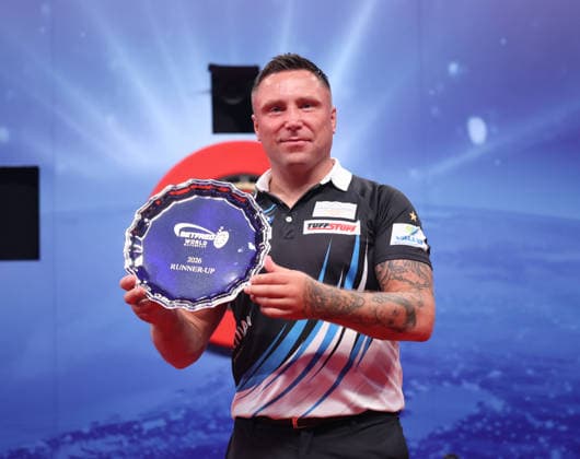World Matchplay Darts 2026 FINAL Gerwyn Price during the World Matchplay Darts Final at Winter Gardens, Blackpool, UK on 26 July 2026. Blackpool Winter Gardens UK Editorial use only , Copyright: xChrisxSargeantx PSI-24532-0195