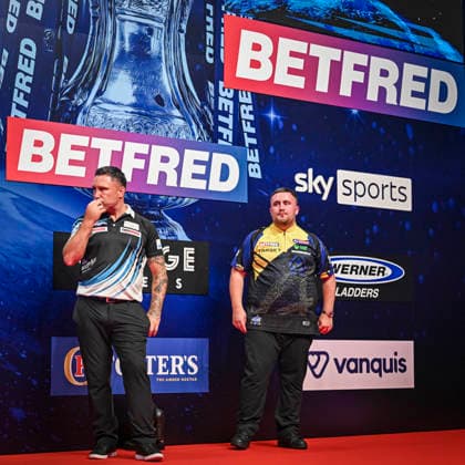 RECORD DATE NOT STATED 26th July 2026, Winter Gardens, Blackpool, Lancashire, England; 2026 Betfred World Matchplay Darts, Mens, Final Day; Luke Littler after his final match against Gerwyn Price GodfreyxPitt
