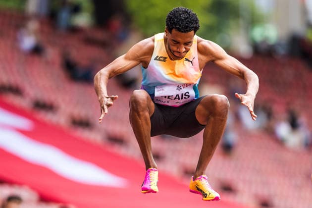 Swiss Athletics Championships, 26.07.2026 ZURICH, SWITZERLAND - JULY 26: William Jeff Reais (LC Zuerich) at the start of the mens 200 m at the Swiss Athletics Championships on July 26, 2026 in Zurich, Switzerland. *** Swiss Athletics Championships, July 26, 2026, Zurich, Switzerland William Jeff Reais of LC Zurich at the start of the men s 200-meter race at the Swiss Athletics Championships on July 26, 2026, in Zurich, Switzerland Copyright: xBEAUTIFULxSPORTS UlfxSchillerx
