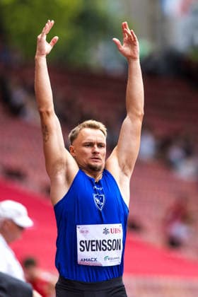 Swiss Athletics Championships, 26.07.2026 ZURICH, SWITZERLAND - JULY 26: Felix Svensson (Versoix Athletisme) in the mens 200 m at the Swiss Athletics Championships on July 26, 2026 in Zurich, Switzerland. *** Swiss Athletics Championships, July 26, 2026, Zurich, Switzerland. Felix Svensson of Versoix Athletisme competed in the men s 200-meter race at the Swiss Athletics Championships on July 26, 2026, in Zurich, Switzerland. Copyright: xBEAUTIFULxSPORTS UlfxSchillerx