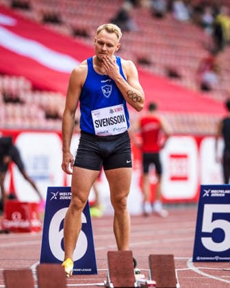 Swiss Athletics Championships, 26.07.2026 ZURICH, SWITZERLAND - JULY 26: Felix Svensson (Versoix Athletisme) in the mens 200 m at the Swiss Athletics Championships on July 26, 2026 in Zurich, Switzerland. *** Swiss Athletics Championships, July 26, 2026, Zurich, Switzerland. Felix Svensson of Versoix Athletisme competed in the men s 200-meter race at the Swiss Athletics Championships on July 26, 2026, in Zurich, Switzerland. Copyright: xBEAUTIFULxSPORTS UlfxSchillerx