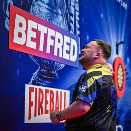RECORD DATE NOT STATED 26th July 2026, Winter Gardens, Blackpool, Lancashire, England; 2026 Betfred World Matchplay Darts, Mens, Final Day; Luke Littler celebrates winning his final match against Gerwyn Price to retain the Betfred World Matchplay crown GodfreyxPitt