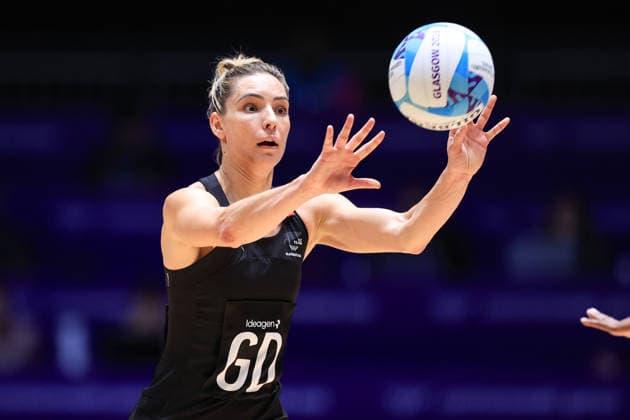 Karin Burger of New Zealand, New Zealand Silver Ferns v Jamaica, pool B netball match of the 2026 Glasgow Commonwealth Games at OVO Hydro, Glasgow, Scotland on Sunday 26 July 2026. Photo: Simon Stacpoole Glasgow Scotland Copyright: xx