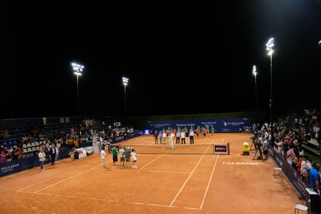 IPA87027549 - Palermo, Italy, July 2026. Country Time Club, women s singles final at the 2026 Palermo Ladies Open, a professional women s tennis tournament on the WTA, Tennis Damen 125 circuit. Pictured: Award Ceremony  Copyright: xFedericoxSerra IPAxSportx xx 87027549