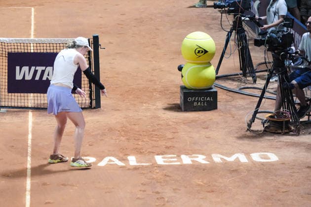 IPA87027544 - Palermo, Italy, July 2026. Country Time Club, women s singles final at the 2026 Palermo Ladies Open, a professional women s tennis tournament on the WTA, Tennis Damen 125 circuit. Pictured: Francesca Jones celebrating her victory  Copyright: xFedericoxSerra IPAxSportx xx 87027544